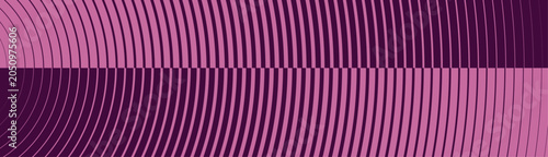 Purple and pink striped background with curved lines and geometric pattern in shades of magenta and dark purple hues with light and dark color blocking and abstract design elements