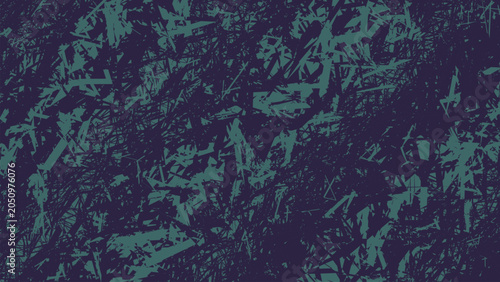 Grunge abstract texture background, dark purple and teal distressed vector pattern, weathered paint splatter effect for urban graphic design