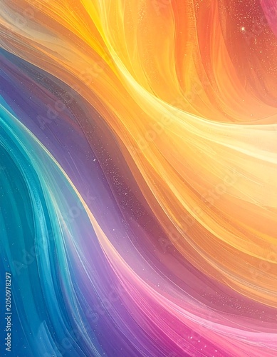 Vibrant Abstract Colorful Swirling Pattern Design.