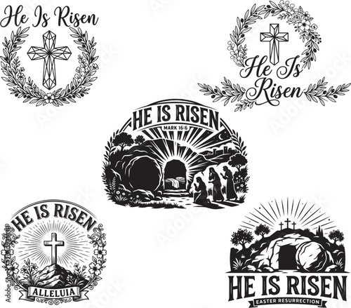 He Is Risen Christian SVG