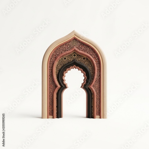 Intricate Moroccan Archway Design with Detailed Carvings and Traditional Patterns.