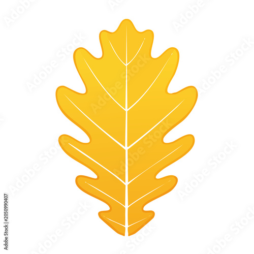 Yellow oak leaf illustration