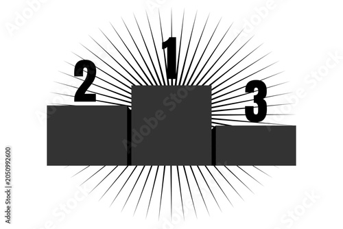 podium 1 2 3  design vector art