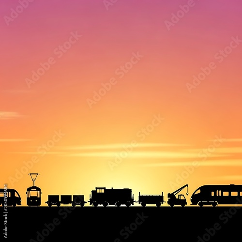 Sunset over industrial port with cranes silhouetted.