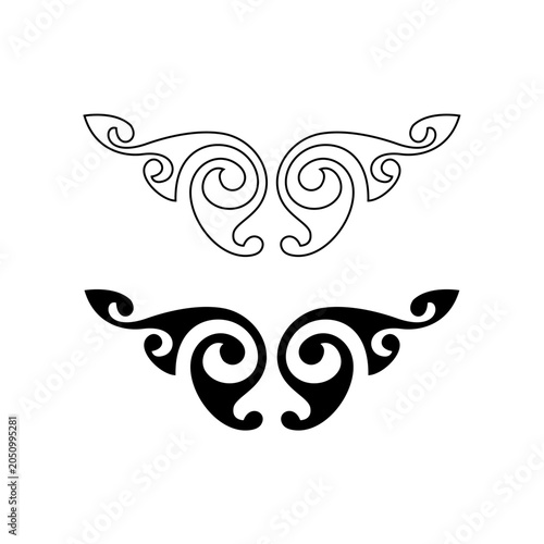 Elegant Vintage Flourish Ornament Divider Decorative Scrollwork Vector