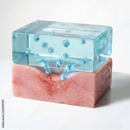 Xenobot Delivery Through Hydrogel Layer Into Damaged Tissue Repair Site