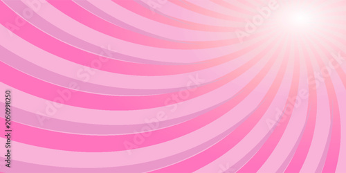 Schilderij op canvas Retro candy cane spiral background with strawberry cream swirls