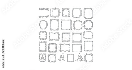 Hand-Drawn Decorative Frames and Borders Collection