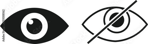 Black and white eye icons