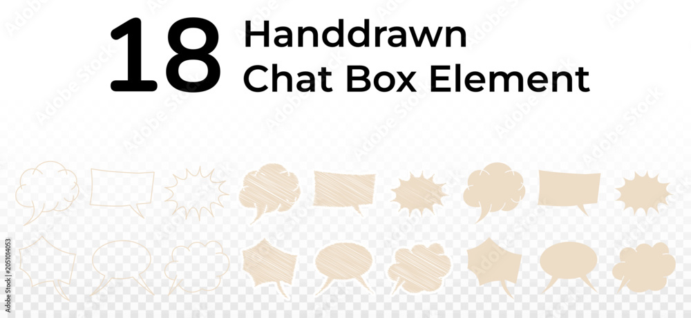 Fototapeta premium Handdrawn Chat Box Element