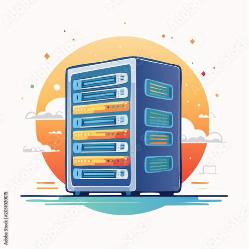 Server Rack Illustration