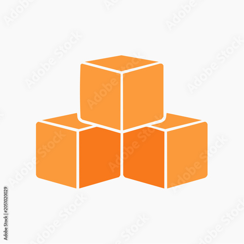 Stack of Orange Cubes