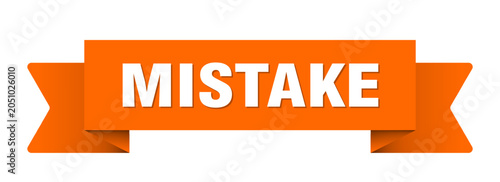 Cuadro en lienzo mistake ribbon isolated on transparent background. mistake ribbon