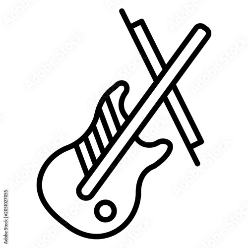 Εκτύπωση καμβά Violin Bow Icon