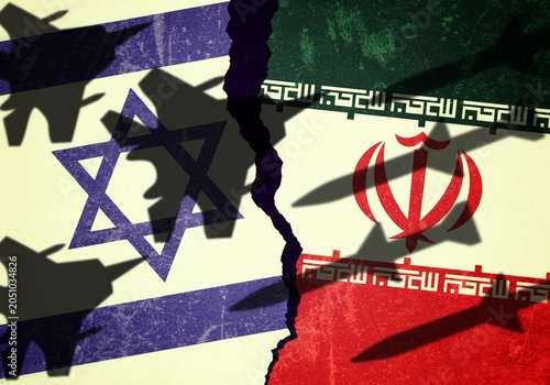 Konstfotografi Israel vs Iran war looms as ceasefire broken by israel