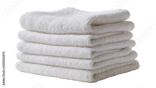 Cuadro en lienzo Stack of fluffy white terry cloth towels
