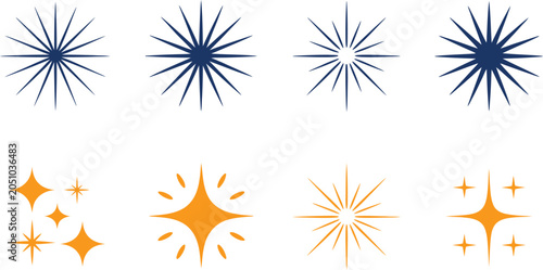 Collection of star and sparkle shine