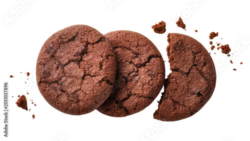 Картината върху платно Chocolate chip cookies with crumbs