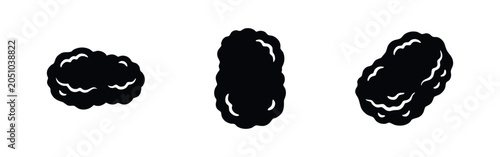 Cuadro en lienzo Chicken nugget icons set
