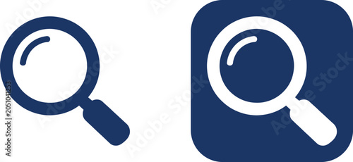 Fotografie Magnifying glass in two distinct visual styles