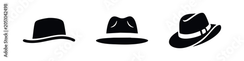 Canvastavla Hat icons set