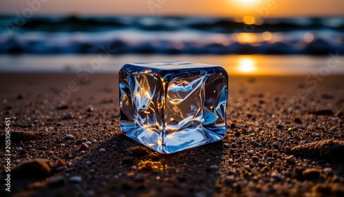 Ice Cube Dark Beach Sunset