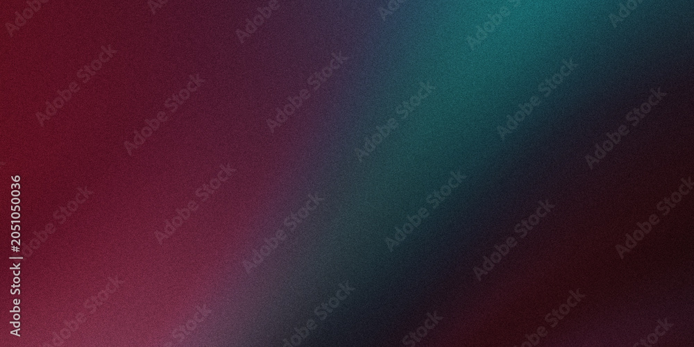 Obraz premium Abstract grainy gradient background with dark red and teal colors, vibrant diagonal light effect.