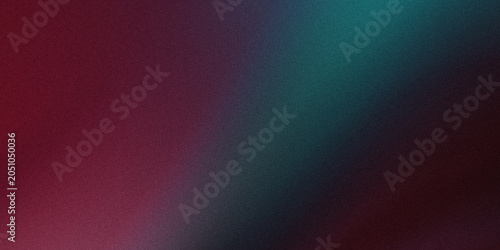 Valokuva Abstract grainy gradient background with dark red and teal colors, vibrant diagonal light effect