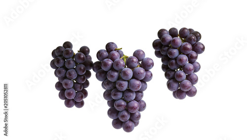 Obraz na płótnie Three bunches of ripe purple grapes