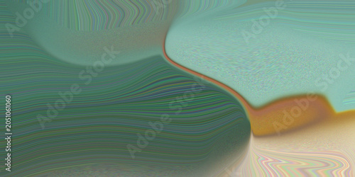 Fotografía Abstract topographic liquid lines in teal and orange hues create unique swirling organic patterns for decorative artistic concept