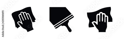 Canvastavla Hand Wiping with Cleaning Cloth or Sponge Icons