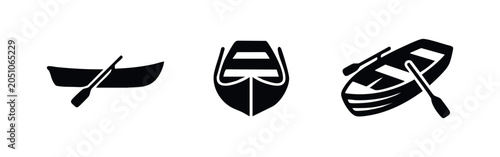 Canvastavla Set of boat icons