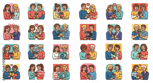 Illustrations of People in Various Emotions.