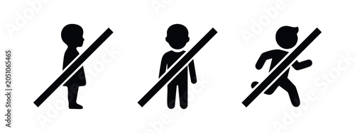 Принти на полотні No Children and No Running Signs