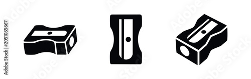 Tableau sur toile Pencil sharpener icons set