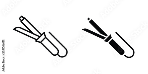 Quadro em tela Hair curler icon