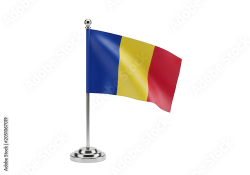 Table flag of romania isolated on transparent background