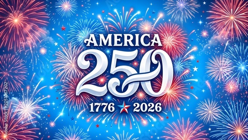 America 250th Anniversary Celebration Fireworks Display