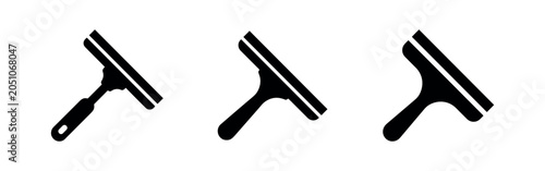Obraz na płótnie Squeegee and Window Cleaning Tool Icons Set