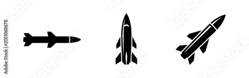 Foto Missile and Rocket Icon Set