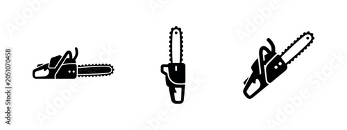 Foto Chainsaw icons in different orientations