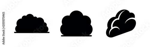 Canvastavla Cloud icons representing weather and atmosphere