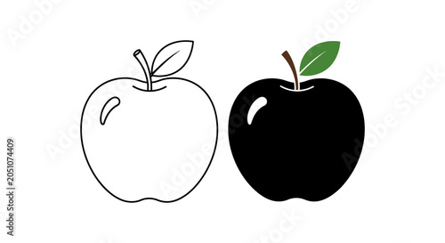 Photos Apple Illustrations Black And White Line Art And Solid Silhouette