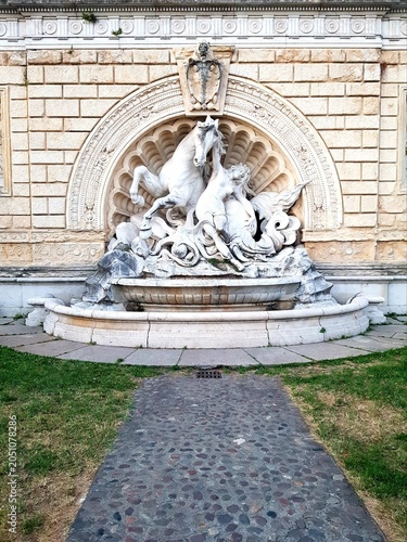 Neptune Fountain Sculpture Majestic Horse