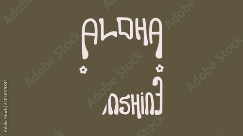 Animated looping aloha sunshine text background

