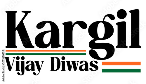 Bild auf Leinwand Kargil Vijay Diwas Text PNG on transparent background