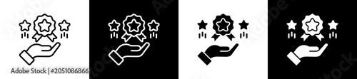 фотографія Standard Icon In Outline And Glyph Styles With Black And White Variations