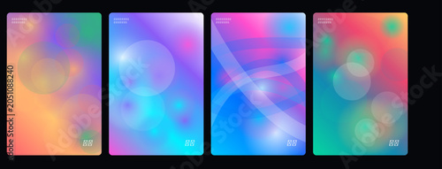 Photos Colorful abstract backgrounds, vibrant gradient textures, neon bokeh effects, 4