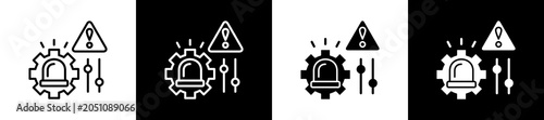 Fotografie Incident Icon In Outline And Glyph Styles With Black And White Variations