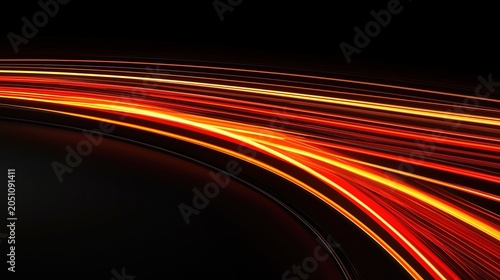 Futuristic minimalist abstract background, smooth fiery red and deep red gradient blend with black, dynamic diagonal glowing light waves, soft motion blur, volumetric light, high contrast cinematic gl